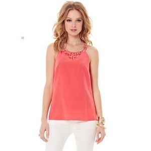 Lilly Pulitzer Corsica silk top with beading